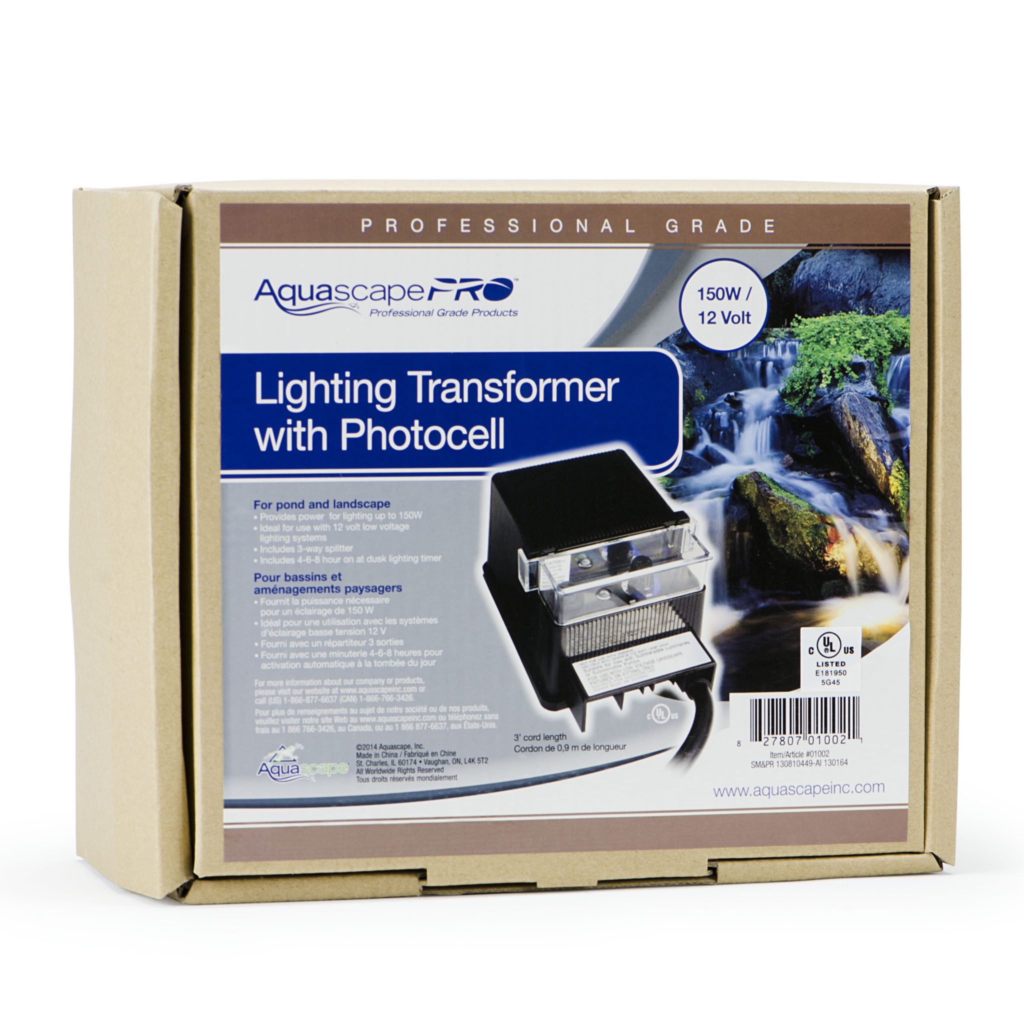 150 Watt 12V Landscape Lighting Transformer with Photocell