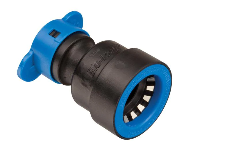 Hydro-Rain Blu-Lock Swing Pipe Adapter-Size:1/2" Blu-Lock Swing x 3/4" FPT 