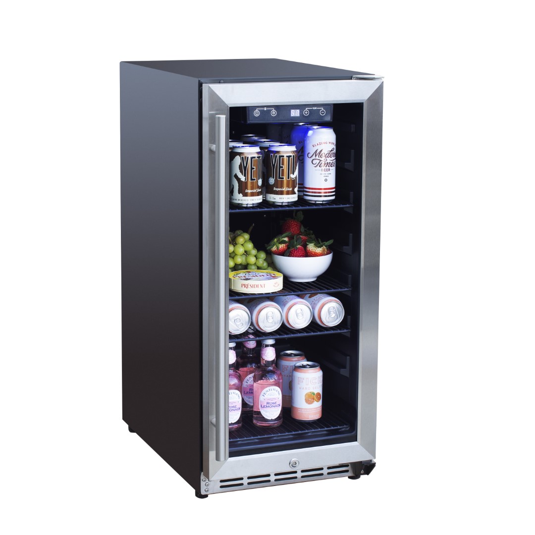 outdoor mini fridge glass door