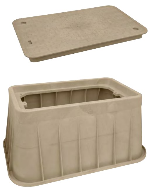 1730-18T2T TAN VALVE BOX & LID AEP | DBC Irrigation Supply