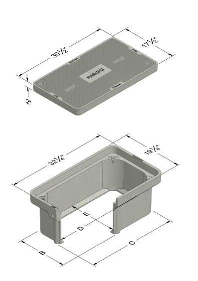 17301028 CARSON POLYMER VALVE BOX AND LID (EQUAL 1730-12-3) | DBC