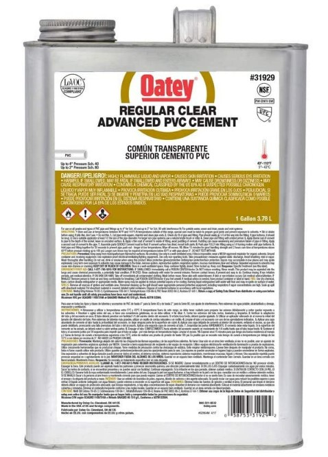 30324 OATEY PLASTIWELD CLEAR GLUE GALLON