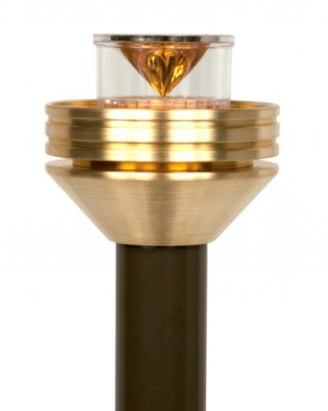 Alliance - 18 BT Controlled LED Color Stem Riser - Aged Brass